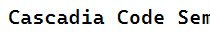 Cascadia Code SemiBold